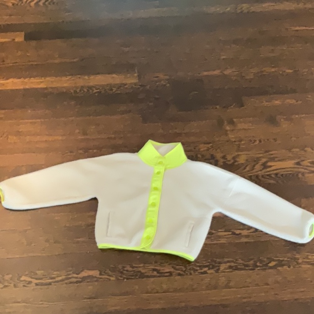 Old Navy Kids Jacket - White and Neon Yellow